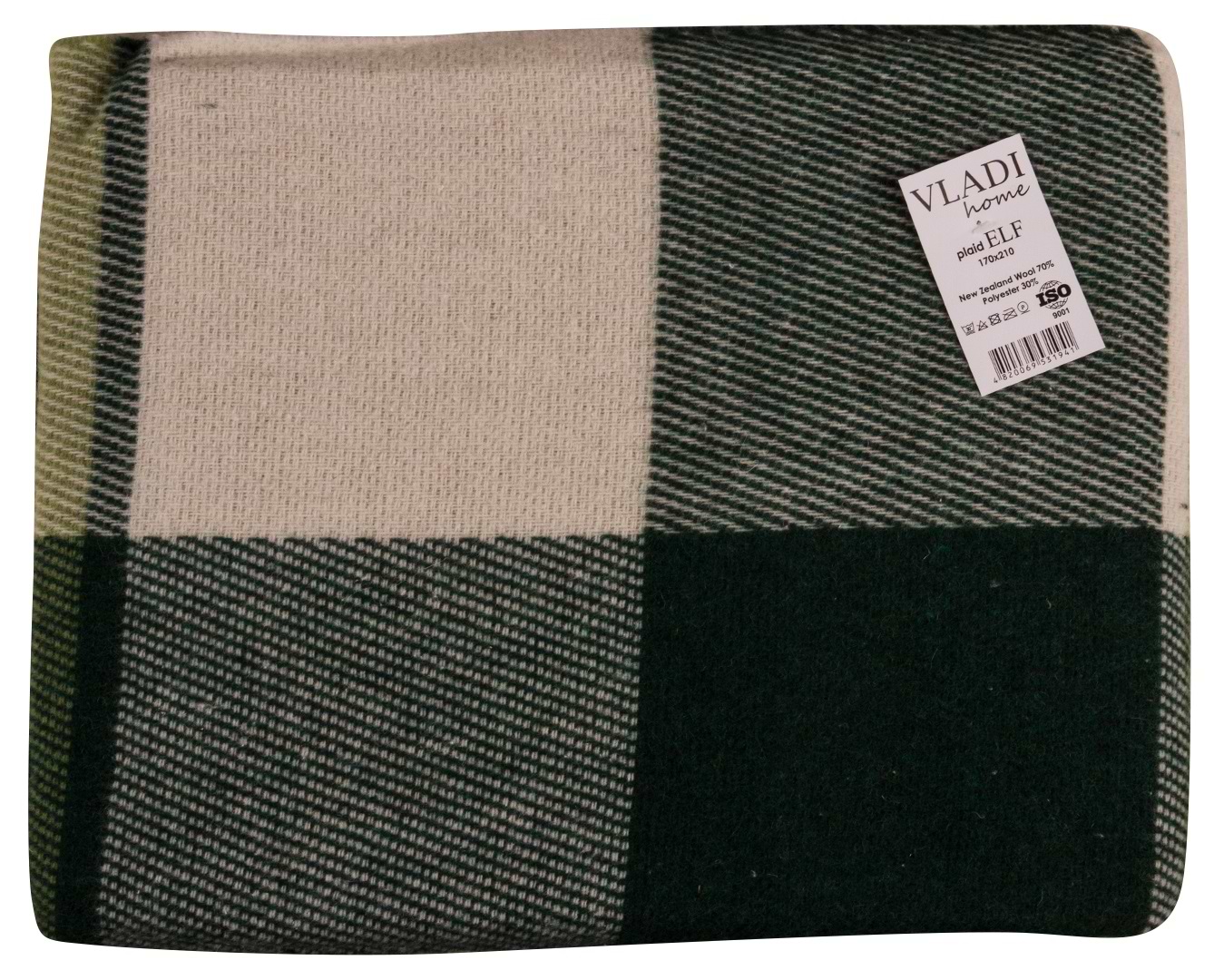 Купити Плед двоспальний Vladi Ельф Liam бел-салат -т.зеленый 170х210 - Фото 1 Плед двоспальний Vladi Ельф Liam бел-салат -т.зеленый 170х210 - Фото 1