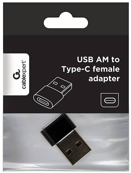 Фото - Уцінка - Перехідник Cablexpert USB 2.0 type A - USB type-C Black (A-USB2-AMCF-02)
