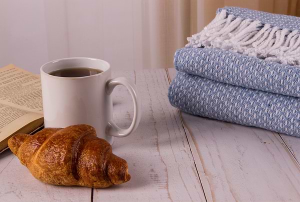 Фото - Плед полуторний Vladi Валенсія Boucle біл-сіро-голубий 140х200