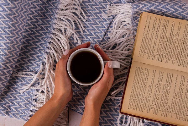 Фото - Плед полуторный Vladi Валенсия Antonio бело-голубой 140х200