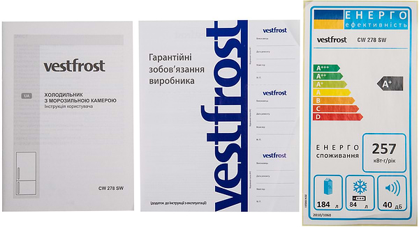 Фото - Холодильник Vestfrost CW 278 SW