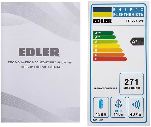 Фото - Холодильник Edler ED-274IWF