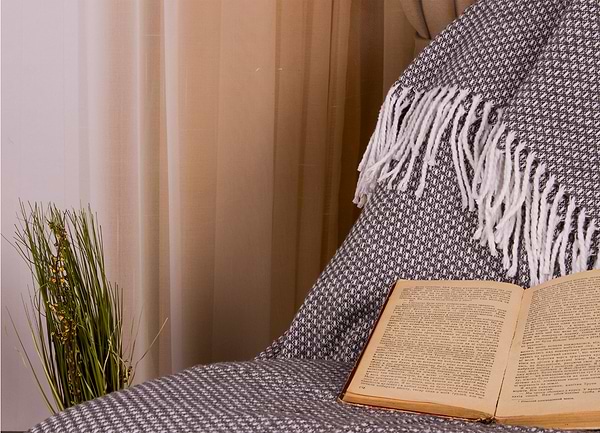 Фото - Плед полуторный Vladi Валенсия Boucle бел-дым 140х200