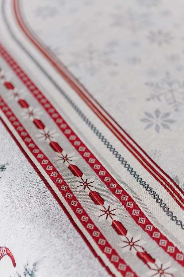 Фото - Скатертина овальна Прованс новогодня Snowfall 135х180 см (041725)