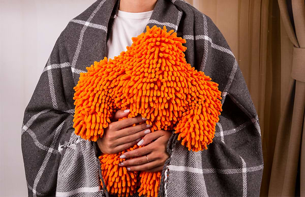 Фото - Плед полуторный Vladi Валенсия Harry бел-дым-дым 140х200