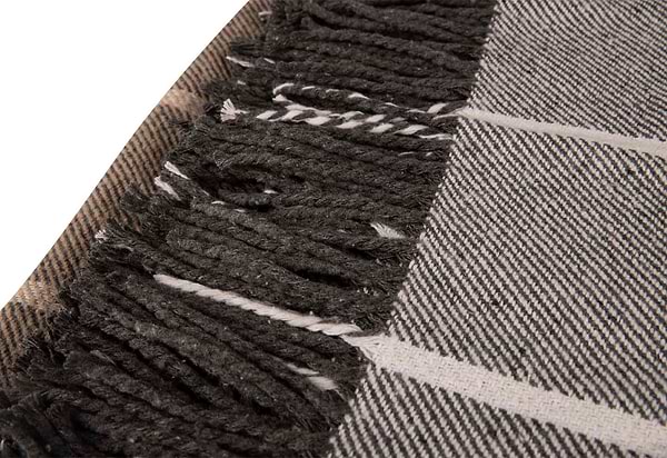 Фото - Плед полуторный Vladi Валенсия Harry бел-дым-песок 140х200