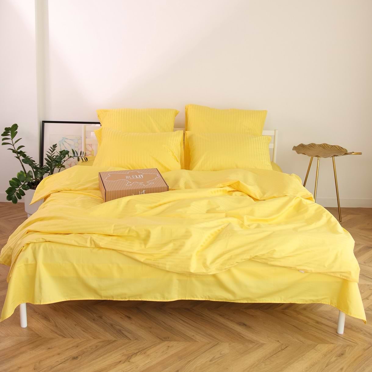 Комплект постельного белья Lelit Сатин Желтый полутораспальный SS-3017 (2165) - Фото 1