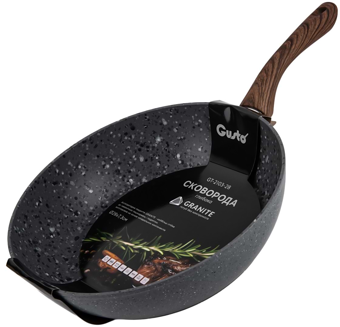 Сковорода універсальна Gusto GT-2103-28 28 см - Фото 1