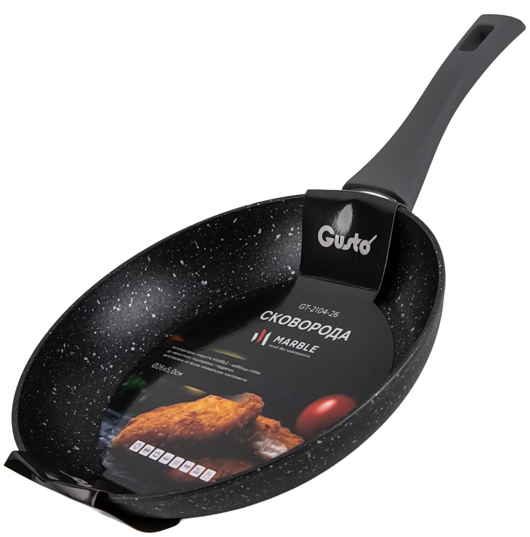 Сковорода універсальна Gusto GT-2104-26 26 см - Фото 1