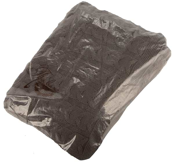 Фото - Плед полуторный Прованс "Глория" косы Шоколад 140х180 (017610)