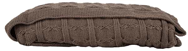 Фото - Плед полуторный Прованс "Глория" косы Шоколад 140х180 (017610)