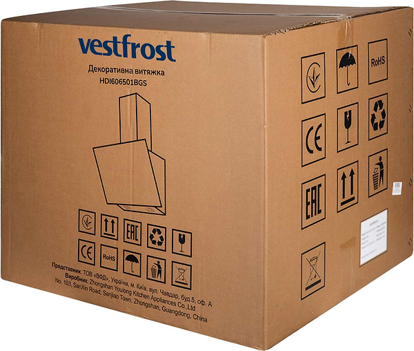 Фото - Уценка - Вытяжка декоративная Vestfrost HDI606501BGS