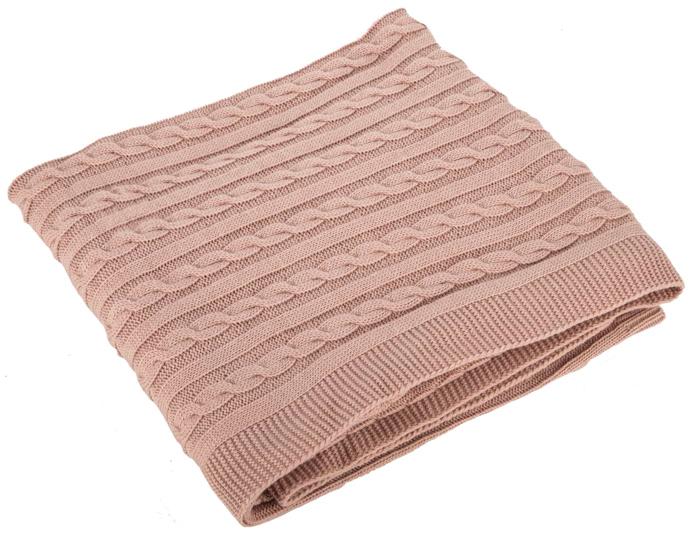 Плед односпальний Прованс SOFT коси Пудра 90х130 (011686) - Фото 1