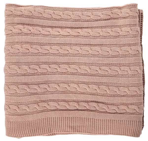 Фото - Плед односпальний Прованс SOFT коси Пудра 90х130 (011686)