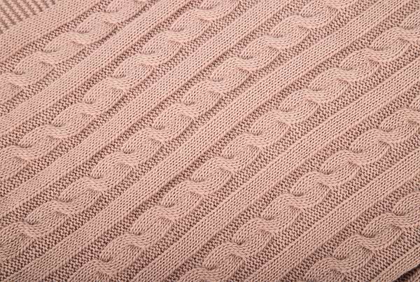 Фото - Плед односпальний Прованс SOFT коси Пудра 90х130 (011686)