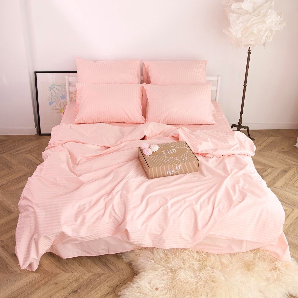 Комплект постільної білизни Lelit Сатин Персиковий півтораспальний SS-3029 (1197754) - Фото 1