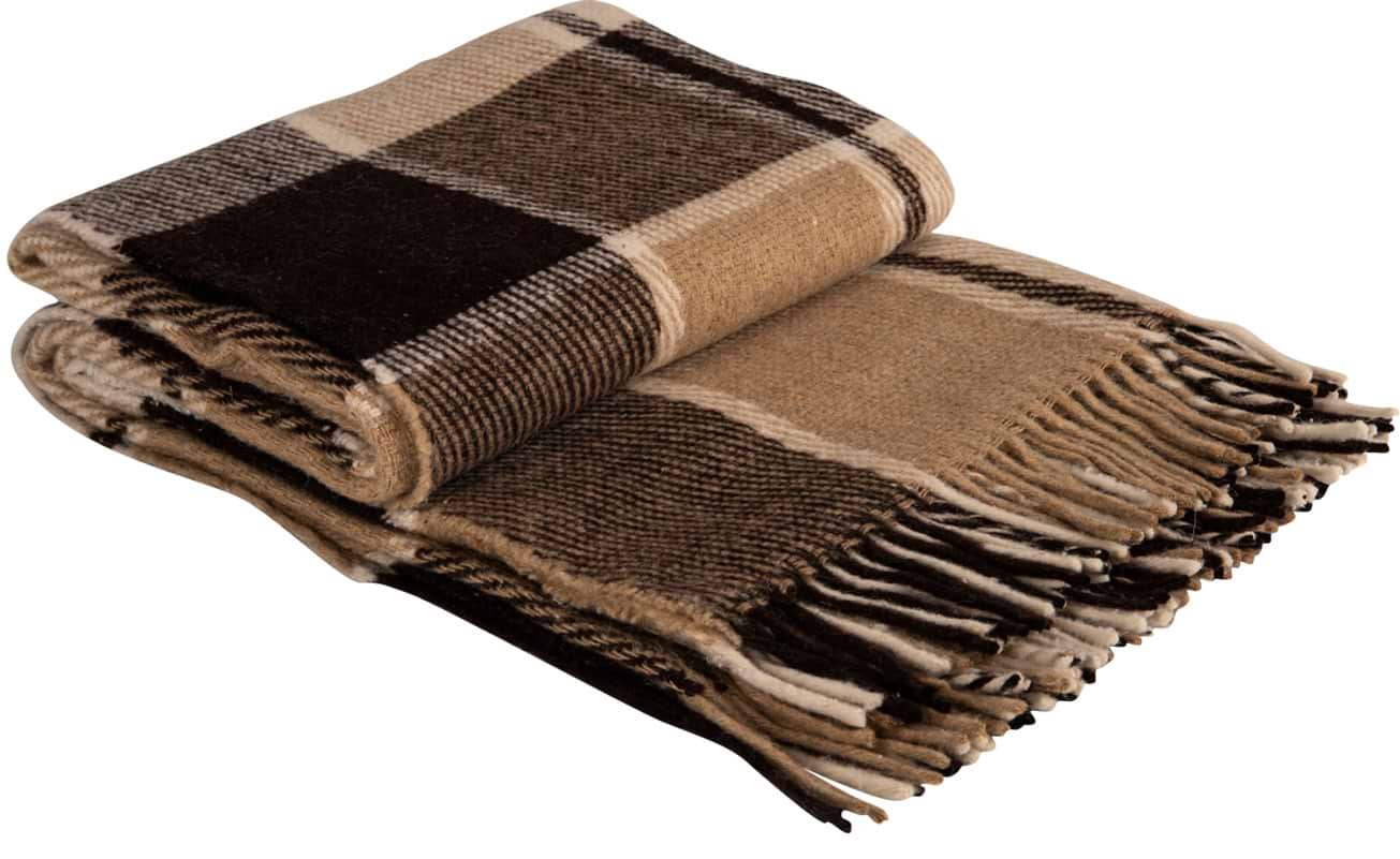 Плед полуторний Vladi Ельф Jack бел-бежево -коричневый 140х200 - Фото 1