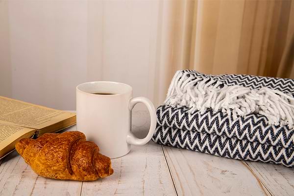 Фото - Плед полуторный Vladi Валенсия Antonio бел-св.син 140х200