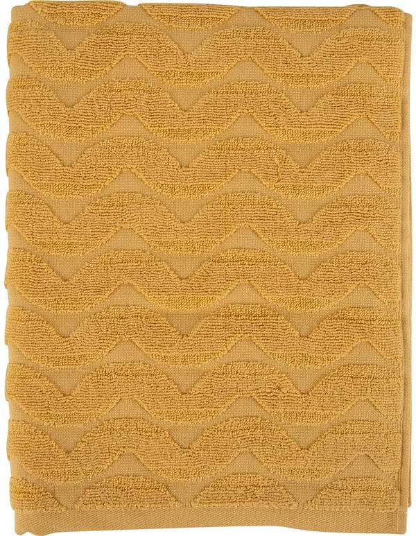 Фото - Рушник для обличчя GM Textile махровий жакардовий жовтий (зігзаг) 50х90