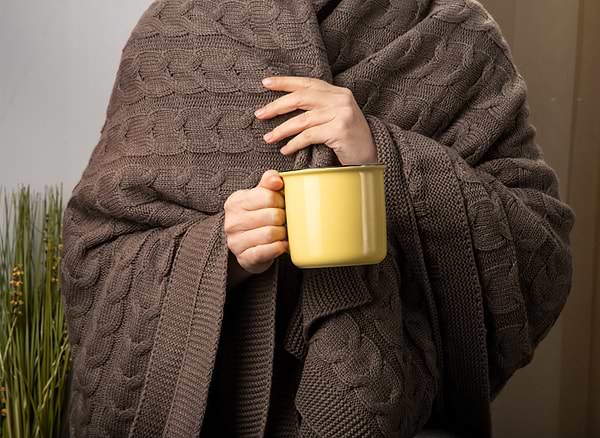 Фото - Плед полуторный Прованс "Глория" косы Шоколад 140х180 (017610)