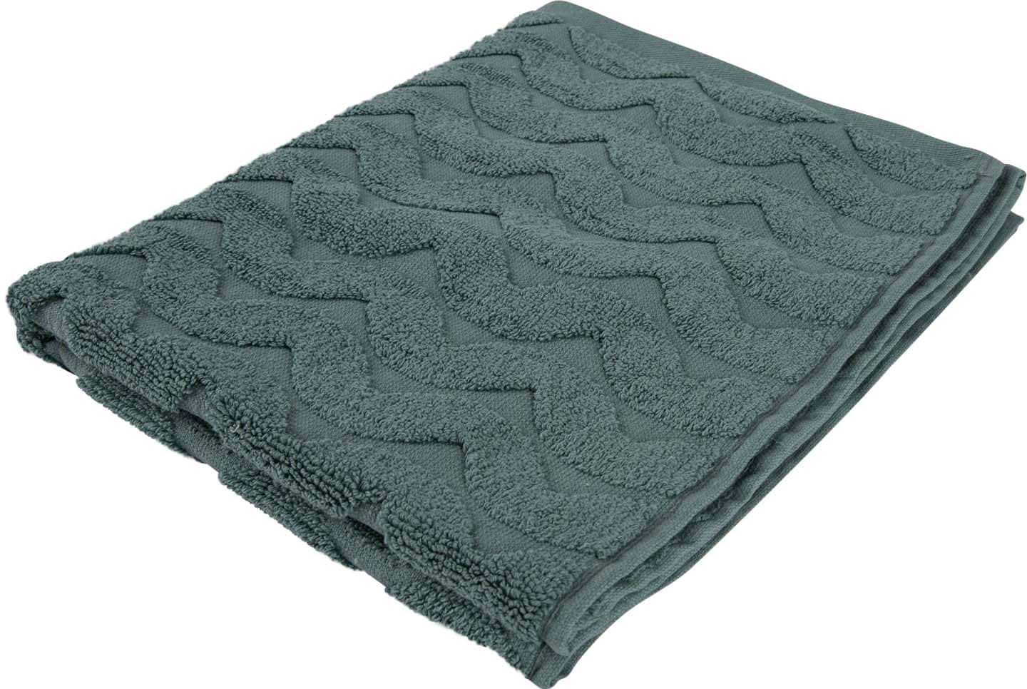Рушник для обличчя GM Textile махровий жакардовий мятний (зігзаг) 50х90 - Фото 1