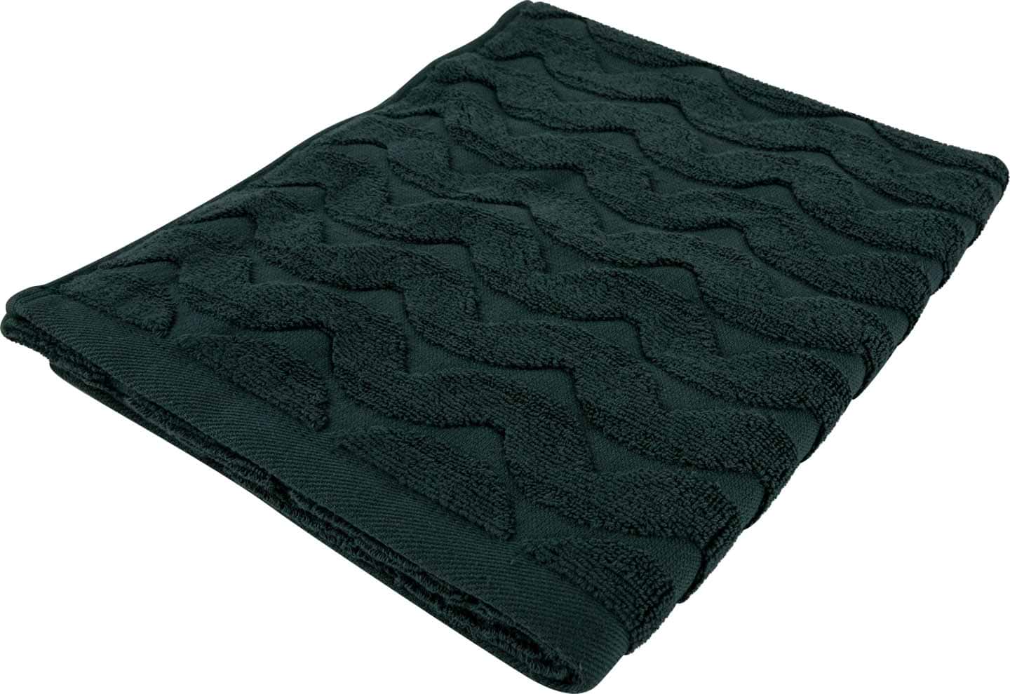 Рушник для обличчя GM Textile махровий жакардовий зелений (зігзаг) 50х90 - Фото 1