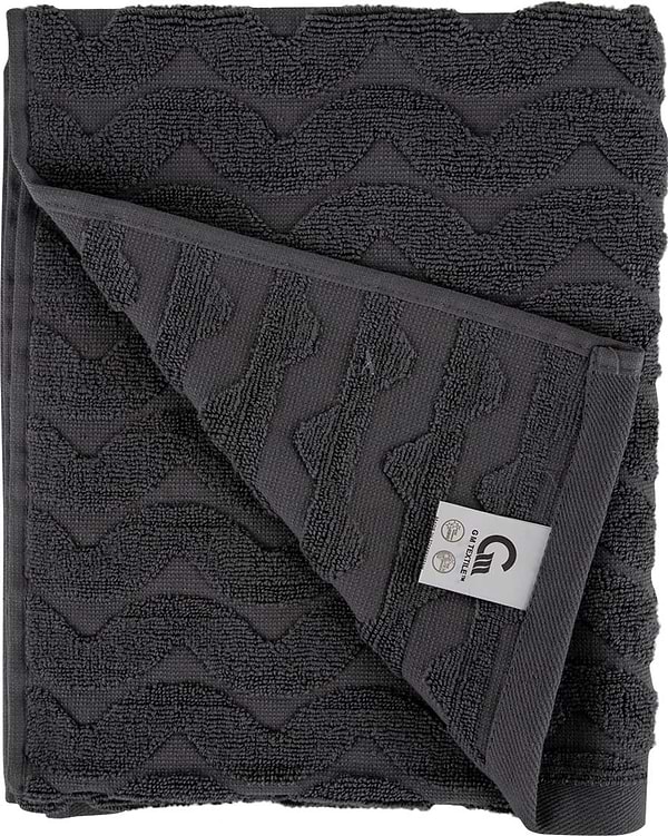 Фото - Рушник для обличчя GM Textile махровий жакардовий сірий (зігзаг) 50х90