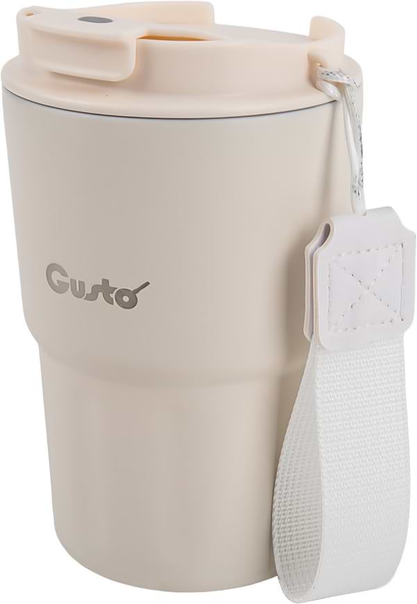 Фото - Термокружка Gusto GT123 Перерыв на кофе белый 350 мл