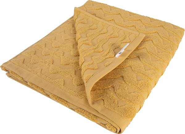 Фото - Полотенце банное GM Textile махровое жаккардовое желтый (зигзаг) 70х140