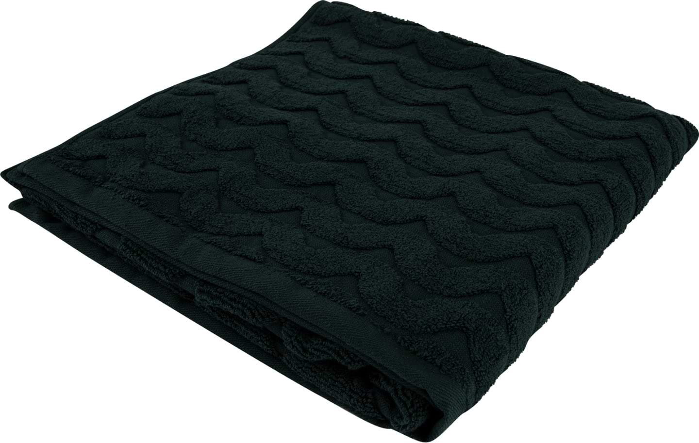 Рушник банний GM Textile махровий жакардовий зелений (зігзаг) 70х140 - Фото 1