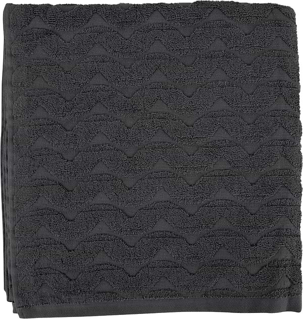 Фото - Рушник банний GM Textile махровий жакардовий сірий (зігзаг) 70х140