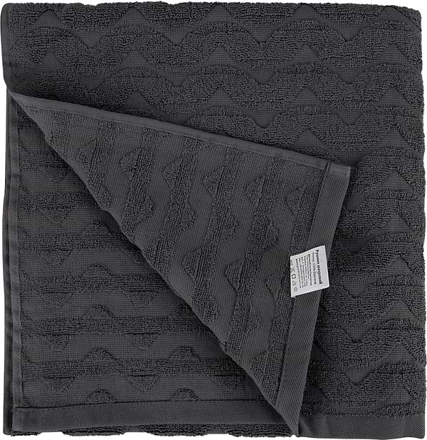 Фото - Рушник банний GM Textile махровий жакардовий сірий (зігзаг) 70х140