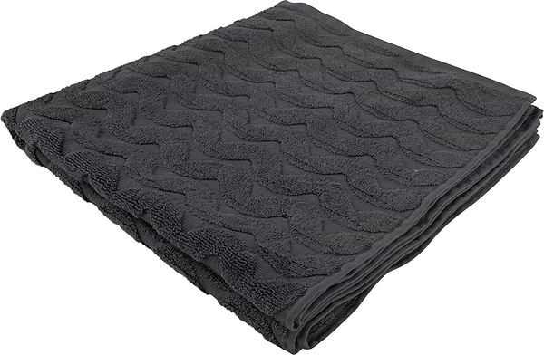 Фото - Рушник банний GM Textile махровий жакардовий сірий (зігзаг) 70х140 Фото - Рушник банний GM Textile махровий жакардовий сірий (зігзаг) 70х140