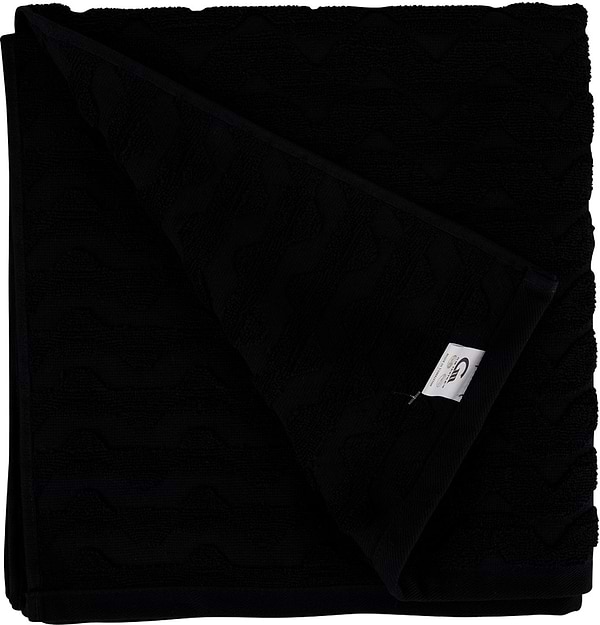 Фото - Рушник банний GM Textile махровий жакардовий чорний (зігзаг) 70х140