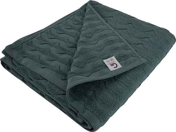 Фото - Рушник банний GM Textile махровий жакардовий мятний (зігзаг) 100х150