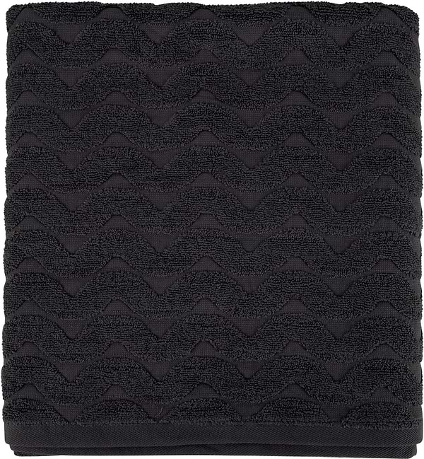 Фото - Рушник банний GM Textile махровий жакардовий сірий (зігзаг) 100х150