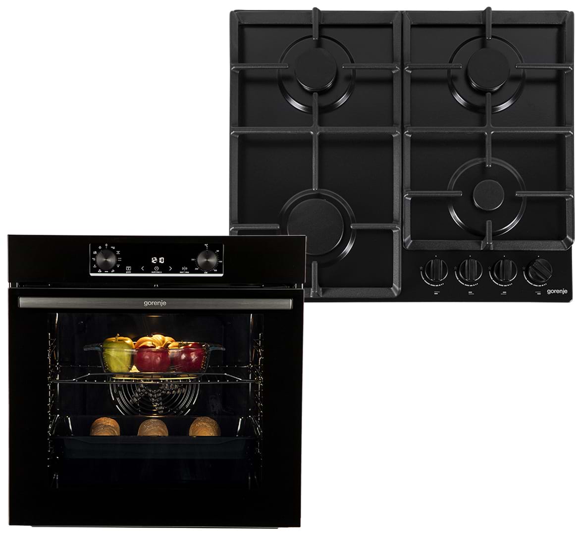 Духовой шкаф + варочная панель газовая Gorenje BO6735E02BK + G641EB - Фото 1