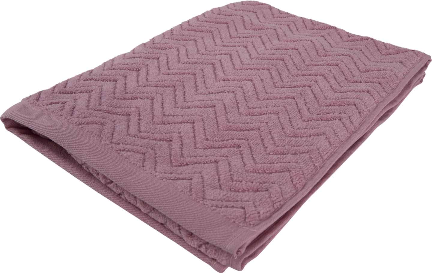 Полотенце для лица GM Textile махровое жаккардовое велюр розовый 50х90 - Фото 1