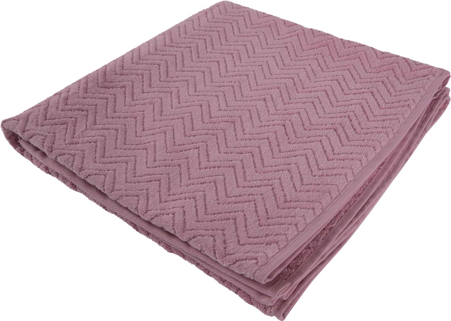 Рушник банний GM Textile махровий жакардовий велюр рожевий 70х140 - Фото 1