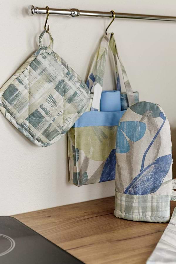 Фото - Прихватка-рукавица Прованс 15х29 Голубые Цветы (030918)