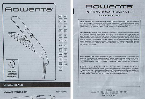 Фото - Выпрямитель волос Rowenta Karl Lagerfeld Pro Stylist Straightener (SF466LF0)