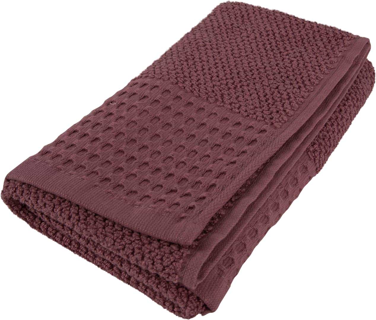 Полотенце для рук GM Textile махровое вафельное бордюр терракот 40х70 - Фото 1