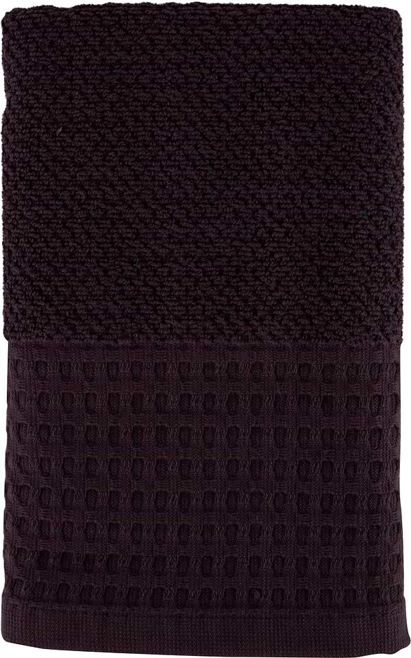Фото - Рушник для рук GM Textile махровий вафельний бордюр темно-коричневий 40х70
