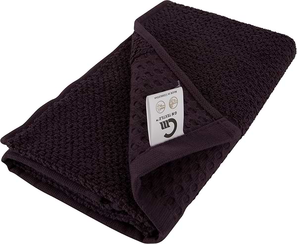 Фото - Рушник для рук GM Textile махровий вафельний бордюр темно-коричневий 40х70