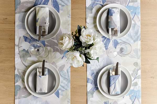 Фото - Скатерть раннер Прованс 40х140 Голубые Цветы (030888)