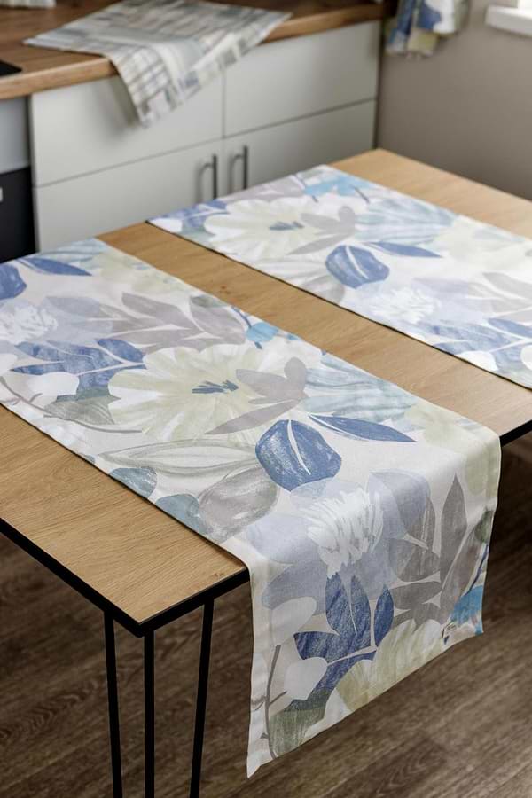 Фото - Скатерть раннер Прованс 40х140 Голубые Цветы (030888)