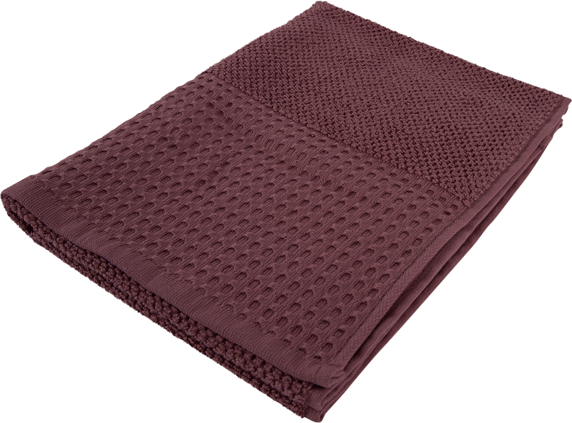 Рушник для обличчя GM Textile махровий вафельний бордюр теракот 50х90 - Фото 1