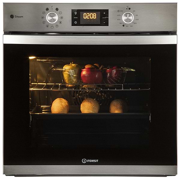 Фото - Духова шафа + варильна поверхня газова Indesit IFWS 3841 JH IX + THP 641 IX/I