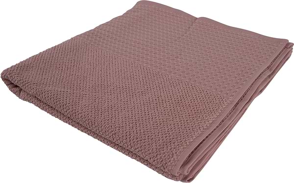 Фото - Рушник банний GM Textile махровий вафельний бордюр світло-кораловий 70х140