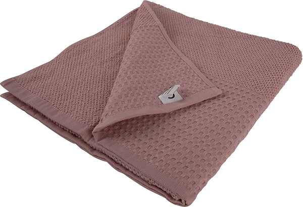 Фото - Рушник банний GM Textile махровий вафельний бордюр світло-кораловий 70х140